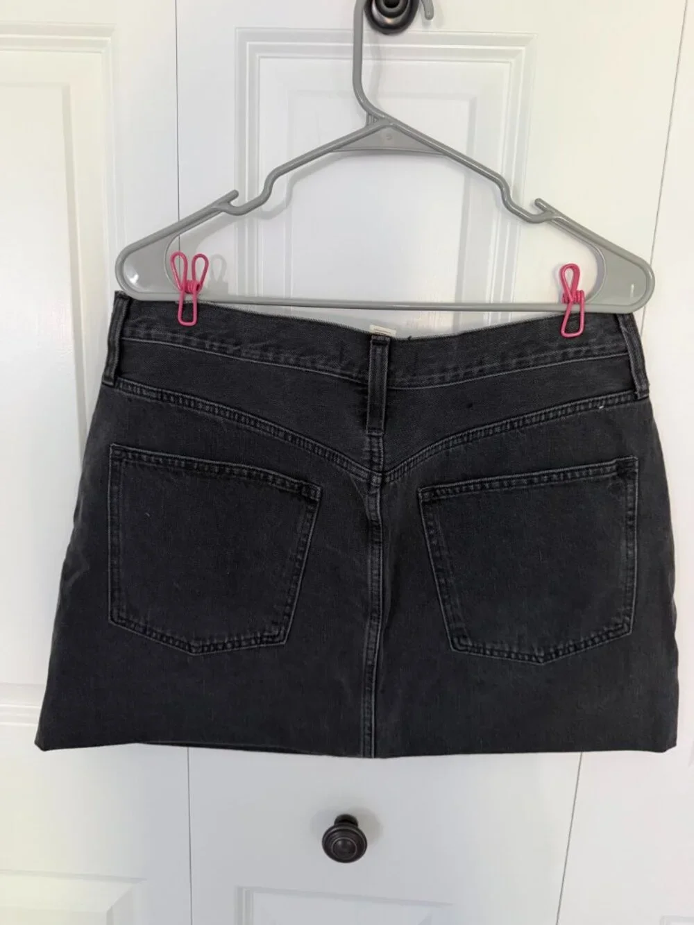 Madewell Rigid Denim Black Jean Mini Skirt - Size 31